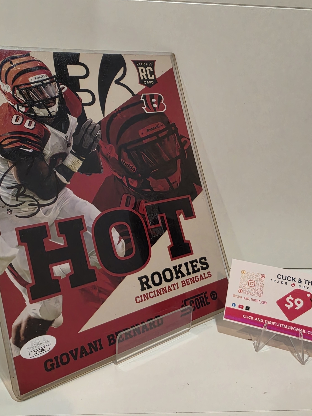 Cincinnati Bengals Giovanni Bernard Score 2013 Photo OS RC Auto JSA Cert